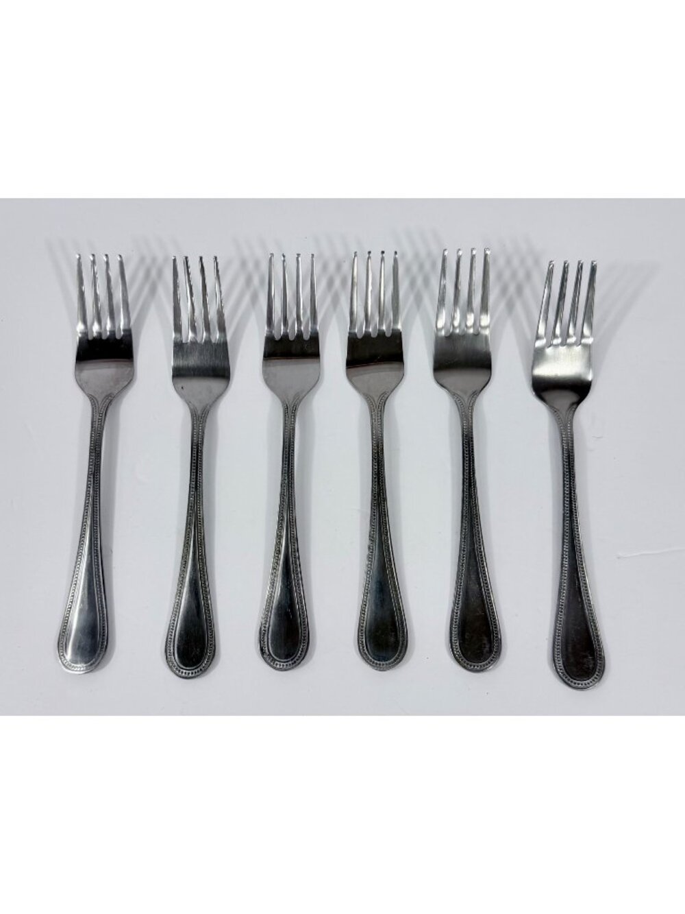 Set Of 6 Nantucket Distributing Christmas Tree Shops Stainless Steel Salad Forks